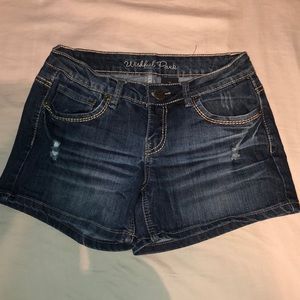 Denim shorts